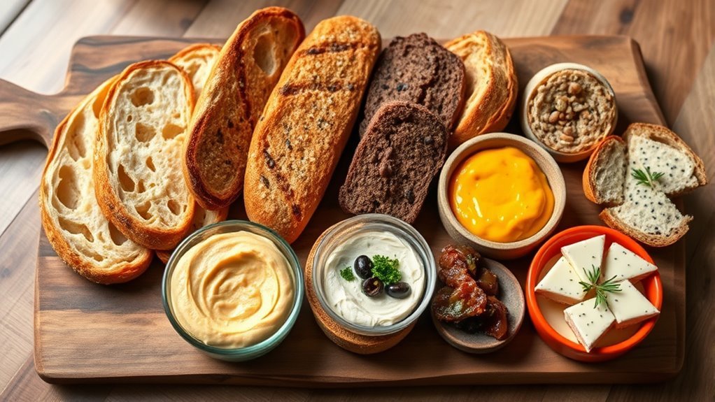 breads enhancing dips selection