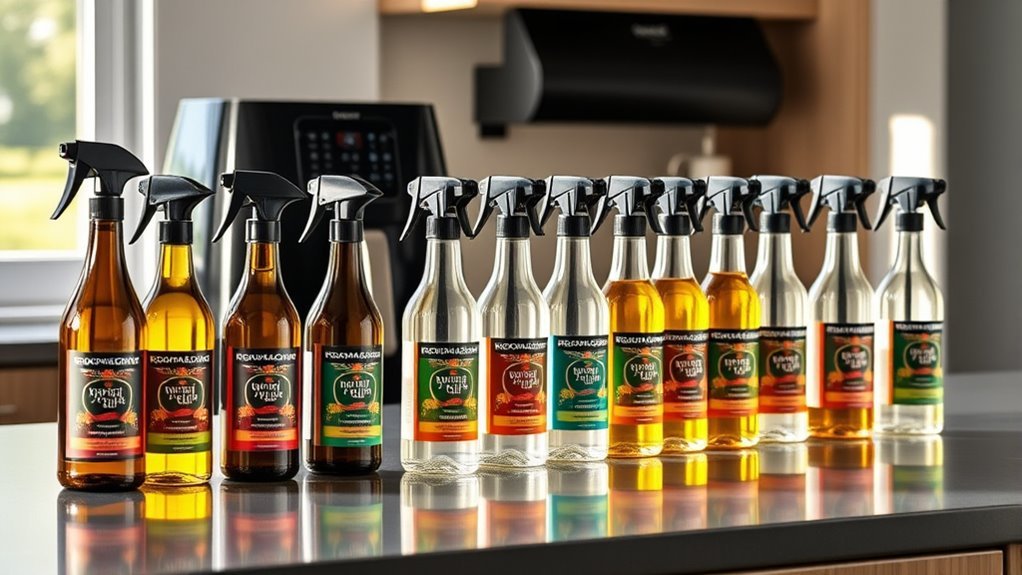 crispy meals with oil spray