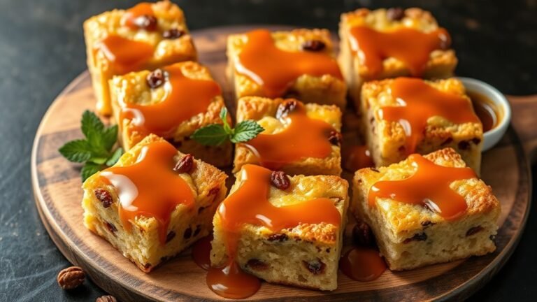 rum sauce bread puddings